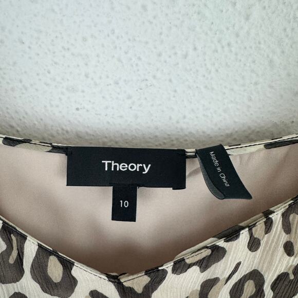 Theory Leopard Print Silk Cami Dress - Picture 4 of 6